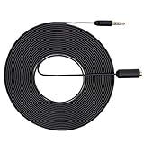 Movo PM10EC6 3.5mm Mic Extension Cord 20 Ft - Male to Female 3.5mm TRRS Microphone Extension Cable - Aux Cord for iPhone, Android Mic Cord TRRS Extension Cable for Lav Mics