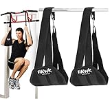 Ab Straps Hanging Abdominal Slings For Pullup Bar Chinup Exercise Abs Stimulator Trainer Toner Home Gym Fitness Ab Workout Equipment For Men & Women (Black)