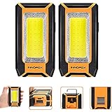 2pack LED Rechargeable Magnetic Work Light 40W 1500Lumens, Hanging Hook 3 Lighting Modes, Job Site Lighting for Car Repairing, Camping, Working, and Hurricane