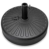 Best Choice Products Fillable Umbrella Base Stand Round Sunburst Plastic Patio Umbrella Base Stand, Pole Holder for Outdoor, Lawn w/ 55lbs Weight Capacity, Adjustment Knob