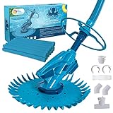 U.S. Pool Supply Octopus Prime Automatic Pool Vacuum Cleaner & Hose Set - Powerful Suction That Removes Swimming Pool Debris, Cleans Floors, Walls, Steps - Quiet Fast Cleaning Side Climbing Sweeper
