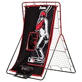 Franklin Sports Baseball Pitching Target and Rebounder Net - 2-in-1 Switch Hitter Pitch Trainer + Pitchback Net - Pitching Target with Hitter + Strikezone
