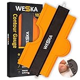 Contour Gauge Profile Tool With 10Inch Metal Lock-Angle Finder Tool-Profile Gauge-Shape Duplicator-Laminate Flooring Tools Tracing-Contour Gauge With Lock-Carpenter Tools And DIY Projects By Weska