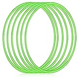 Shappy 6 Pcs Exercise Hoop Detachable Adjustable Plastic Toy Hoop Playground Toys Colored Hoop Circles for Teens Games Gymnastics Dog Agility Equipment Party Decor (Green,24 Inch)