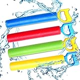 Foam Water Shooter, 4 Pack Water Guns Water Blaster for Swimming Pool Beach Summer Outdoor, Water Squirt Guns Toys Set Up to 31ft for Boys Girls Adults