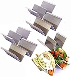Taco Holder - Taco Holders -With Free Recipe Ideas - Taco Stand - Taco Tray - Taco Rack - Stainless Steel Taco Holder- Holds 2 Tacos Each (6 Pack with handles)