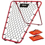 GoSports Basketball Rebounder with Adjustable Frame, Rubber Grip Feet and Sandbags - Portable Passback Training Aid