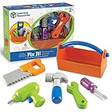 Learning Resources New Sprouts Fix It! My Very Own Tool Set - 6 Pieces, Ages 2+ Toddler Learning Toys, Develops Fine Motor Skills, Toddler Tool Set, First Tool Box, Kids Tool Set, Gifts for Boys and Girls Box, Kids Tool Set