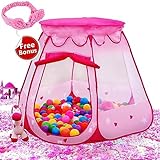 Pink Princess Tent Toys for 1 Year Old Girl Gifts Ball Pit for 1st Birthday Girl Gift Toddler Girl Easy Pop Up&Fold Up Indoor & Outdoor Use(Balls Not Included)