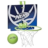 NERF Nerfoop, The Classic Mini Foam Basketball and Hoop, Hooks On Doors, Indoor and Outdoor Play, Great for Kids Under 10 Dollars