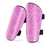 Shin Guards Soccer Youth Kids Boys Girls Toddler Shin Pads Child EVA Cushion Protection Reduce Shocks Injurie Calf Protective Gear Suitable for 4 5 6 7 8 9 10 11 12 Years Old (S, Pink)