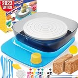 ToyUnited Pottery Wheel for Kids: Complete Pottery Kit for Beginners with Air Dry Clay - Sculpting Clay Tools & Arts Supplies Arts - Crafts for Girls Ages 4-8 Crafts Kits for Kids Ages 8-12 (Patented)