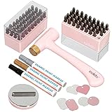 iodido Metal Stamping Kit for Jewelry Making - Complete Jewelry Stamping Kit with Art Stamping Tools, 72pcs 3mm Letter Punch Set, Numbers & Symbols Metal Stamps, Aluminum Blanks & Stamp Enamel Markers