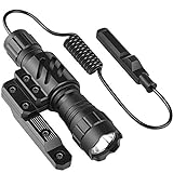Feyachi FL14 Mlok Flashlight 1200 Lumen Tactical Flashlight with mlok Rail Mount for Outdoor Hunting Shooting - Rechargeable 18650 Batteries and Pressure Switch Included