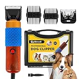 CGOLDENWALL Dog Hair Clipper for Grooming 200W Pet Clipper Kit with Spare Blade, Low Noise&Vibration, Animal Grooming Trimmer for Cat Sheep Dog