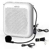 NORWII S358 Portable 2000mAH Rechargeable Voice Amplifier with Wired Microphone Headset & Waistband, Personal Microphone and Speaker for Teachers, Presentation, Tour Guides (White)