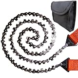 Roadfare Pocket Chainsaw - 36 Inch Hand Saw With 48 Bidirectional Teeth - Camping and Survival Chain Saw For Fast Easy Cutting - Backpacking Gear Camp Saw