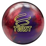 Brunswick Bowling Twist Reactive Ball, Red/Purple, Size 10