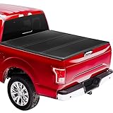 CHEINAUTO Hard Folding Truck Bed Tonneau Cover for Ford F150 6.5FT, Compatible with 2015-2023 F-150 Supercrew 1.5Cab /Single Cab 6.5ft Bed