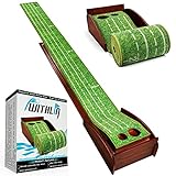 prowithlin Putting Green Indoor, Putting Matt for Indoors, Putting Green with Auto Ball Return, Golf Putting Mat Mini Golf Practice Training Aid, Golf Accessories Golf Gift for Men