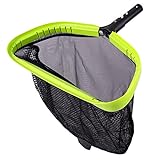 Pool Net,Professional Swimming Pool Leaf Skimmer Nets for Cleaning with Double-Layer Deep Big Bag,Heavy Duty Aluminum Frame & Handle Rake(Pole Not Included)