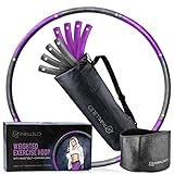 UNPARALLELED Adjustable Weighted Hula Hoop for Adults Weight Loss - Large Weighted Hula Hoops for Exercise - Weighted Hula Hoop for Women - Fitness Weighted Hula Hoops 3lb - Weighted Hoola Hoop