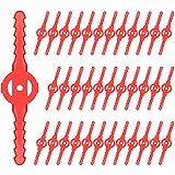 String Trimmer Head Blades Replace Plastic Cutter Blades Replacement Weed Wacker Head Blades Lawn Mower Weed Eater Blades Accessories for Cordless Grass Trimmer(Red,36)