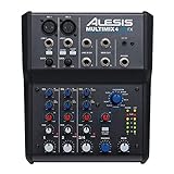 Alesis MultiMix 4 USB FX | 4 Channel Compact Studio Mixer with Built In Effects & USB Audio Interface for Home Studio Recording