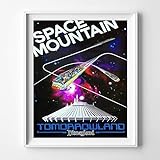 Disneyland Space Mountain III Tomorrowland Wall Art Poster Home Decor Print Vintage Artwork Reproduction - Unframed