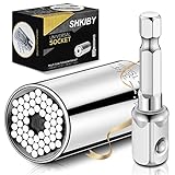 Universal Socket Tool Gift for Men Dad - Socket Set with Power Drill Adapter Cool Stuff, Super Universal Socket Grip Gadgets 1/4'' - 3/4'' (7-19mm), Father's Day/Christmas Unique Gifts for Dad