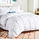 Linenspa Comforter Duvet Insert, Down Alternative, Box Stitched, All-Season Microfiber, Bedding for Kids, Teens, or Adults - White - Oversized King