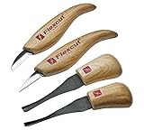 Flexcut Beginner Palm & Knife Set, All-Purpose Cutting Knife and Detail Knife Included, with 2 Palm Tools (KN600)