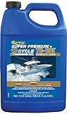 STAR BRITE Super Premium+ 2-Cycle Synthetic Blend TC-W3 Engine Oil - Ideal for All Outboard Motors, Personal Watercraft & High-Performance 2-Stroke Engines - 128 Ounce Gallon (019200)