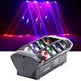 Stage Lights Moving Heads Dj Lighting Beam Spider Light 4 Color DMX 512, with DJ Lights Sound Activated, for Club, Dance Floor, Disco, Family Party, Wedding, DJ