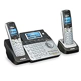 VTech DS6151-2 2 Handset 2-Line Cordless Phone System for Home or Small Business with Digital Answering System & Mailbox on each line, Silver