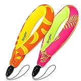 Ringke Floating Strap (2 Pack) Universal Waterproof Float for All Devices, Galaxy S20 Series, iPhone 12 Series, Digital Camera, and More - Palm Leaves + Banana