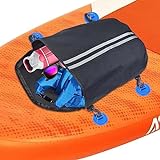 Boczif Deck Bag, Paddleboard Mesh Storage Bag for Kayaks, Surfboards, S-u-p, Stand-Up Paddleboard & Surfboard Accessories, Paddleboard Deck Cooler Bag with Swivel Hook Waterproof Deck Zipper Pouch