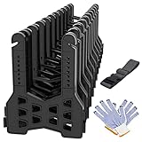 RVMATE RV Sewer Hose Support 10 Feet, Plastic Sewer Hose Support Black, Easy to Set Up, Help Dumping Quickly and Securely, Comes with Gloves and Organization Strap