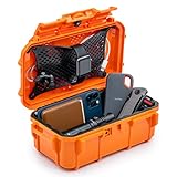 Evergreen 57 Waterproof Dry Box Protective Case - Travel Safe/Mil Spec/USA Made - for Cameras, Phones, Ammo Can, Camping, Hiking, Boating, Water Sports, Knives, & Survival (Orange)