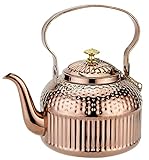 SANQIAHOME Antique 1.4L (47Oz) Stainless Steel Teapot with Infuser copper