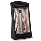 BLACK+DECKER Infrared Heater, Quartz Tower Heater with 2 Settings, 1500W, Black, 1 Piece