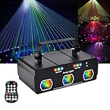 DJ Lights, AOELLIT LED RGB DJ Lights Sound Activated Disco Party Lights with 15 Modes and Remote Control for Indoor Parties (9' x 5' x 5')