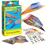 Creativity for Kids Paper Airplane Squadron - Create 20 Paper Planes, Stocking Stuffers for Boys and Girls