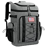 Maelstrom 36L Large Capacity Insulated Cooler Backpack, Grey, 21' x 13.5' x 8', 1210g