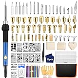 Wood Burning Kit 113pcs Professional Wood Burning Tool Adjustable Temperature Wood Burner Tools Set with Soldering Iron for Embossing Carving DIY Adults Crafts Beginners