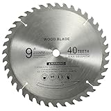 KuangBBBTools 9' 40 Teeth Carbide Tip Wood Cutting Circular Saw Blade Table Saw Blade Miter Saw Blade with 5/8' Arbor for General Purpose