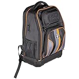 Klein Tools 62805BPTECH Laptop Backpack Tool Bag, Tradesman Pro Extra-Large 28-Pocket Tech Tool Backpack with Molded Bottom, Charging Port