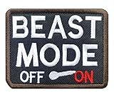 Antrix Beast Mode On Military Badge Emblem Patch Tactical Funny Hook and Loop Patches-3.5x2.75'