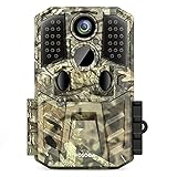 WOSODA 30MP 1920P Trail Camera, Game Camera with Night Vision Motion Activated 0.2s Trigger Time 120° Wide Sensor Hunting Deer Camera Waterproof with 2'' LCD for Outdoor Wildlife Monitoring