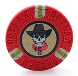 Versa Games Outlaw Clay Poker Chips in 13g - Pack of 50 (Choose Colors) (Red)